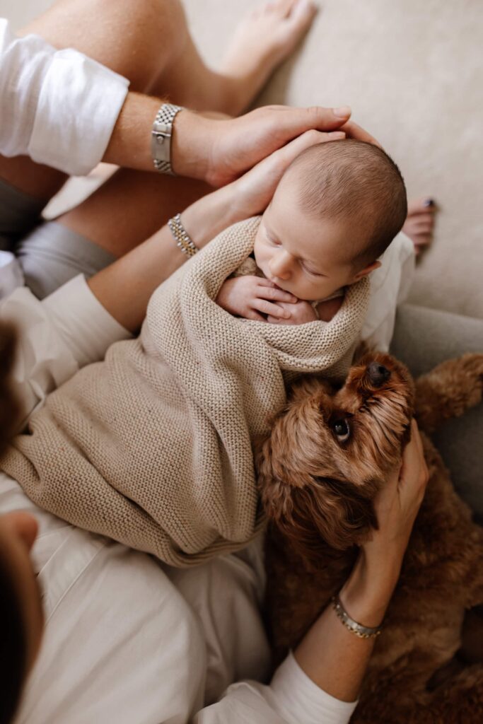 family photography poses with newborn baby